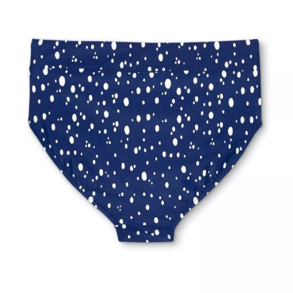 Kona Sol Bikini Bottom Navy Dot Print Plus Size *NEW* - Picture 5 of 5